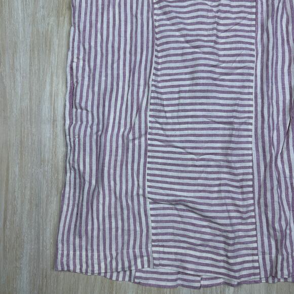 NWT Madewell Stripe Play Button Back Linen Blend Shift Preppy Pockets Dress M - Picture 5 of 15
